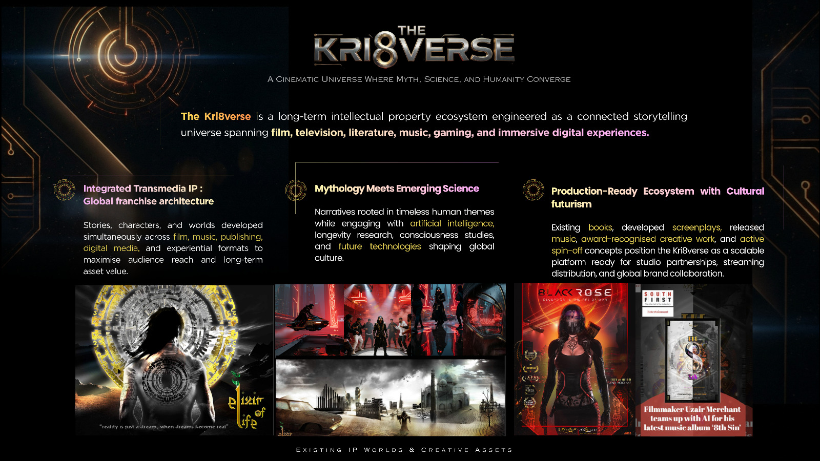 The Kri8verse nutshell details deck frame